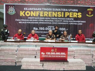 Kejati Sumut Amankan Rp 150 Miliar Dari PT Megapolitan Kota Residence, Terkait Korupsi Aset PTPN I Regional I