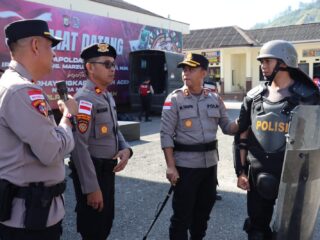 Kapolres Pantau Langsung Latihan Asah Kemampuan Personel dalam Pengamanan dan Pengendalian Massa