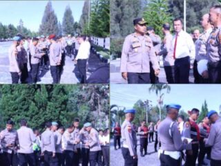 Polres Bener Meriah Gelar Operasi Penegakan Disiplin, Kapolres Periksa Sikap Tampang dan Kelengkapan Personel