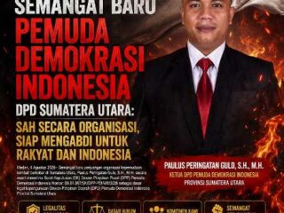 Semangat Baru Pemuda Demokrasi Indonesia DPD Sumut; Sah Secara Organisasi, Siap Mengabdi Untuk Rakyat Indonesia