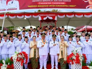 Wali Kota Sowa’a Laoli Pimpin Upacara Penurunan Bendera HUT ke-81 RI di Gunungsitoli