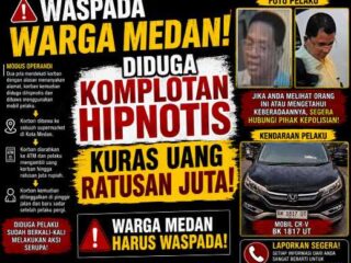 Modus Hipnotis Mengintai Warga Medan, Kerugian Korban Capai Ratusan Juta