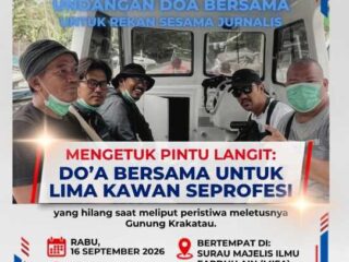 DPW IMO Sumut Gelar Do'a Bersama Untuk Lima Jurnalis Yang Hilang Meliput Erupsi Anak Gunung Krakatau
